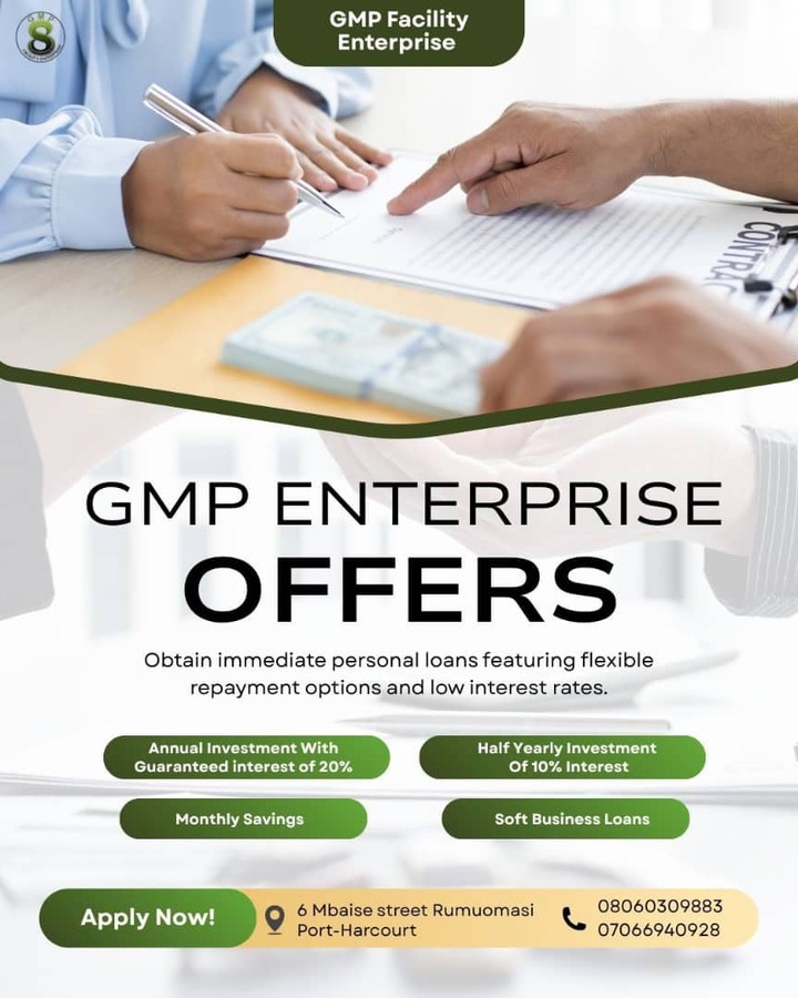 GMP Facility Enterprise investment and loan offers